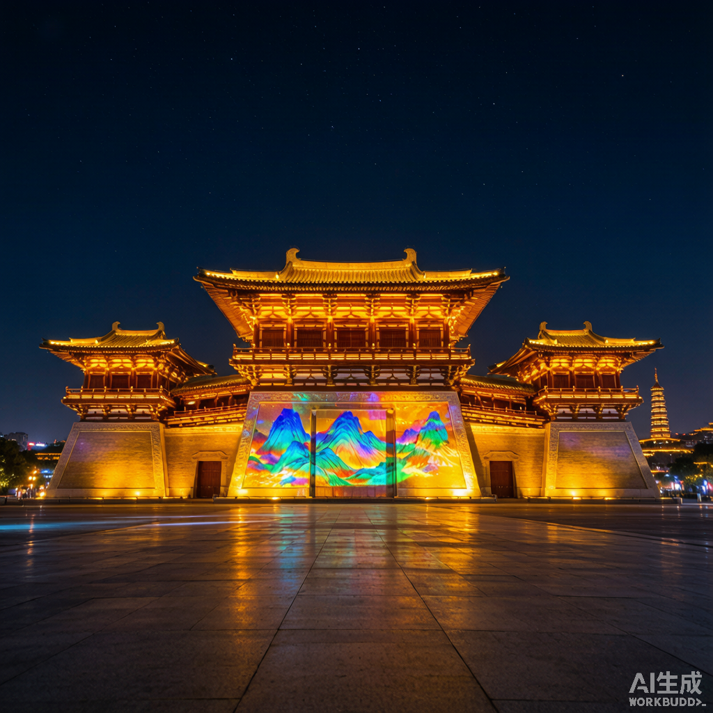 应天门夜景灯光秀 — 隋唐洛阳城，洛阳地陪夜游行程